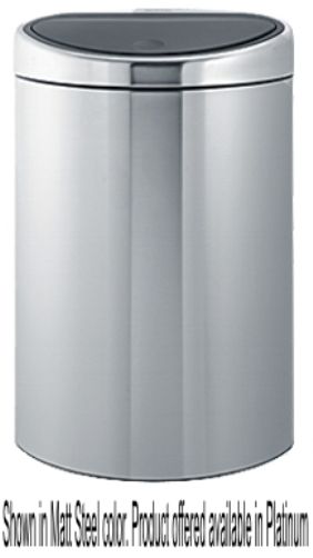Brabantia 361746 Touch Bin, 40 litre with large capacity on a very small space - Platinum, Removable stainless steel lid unit (361746 361-746 361 746 3617-46)