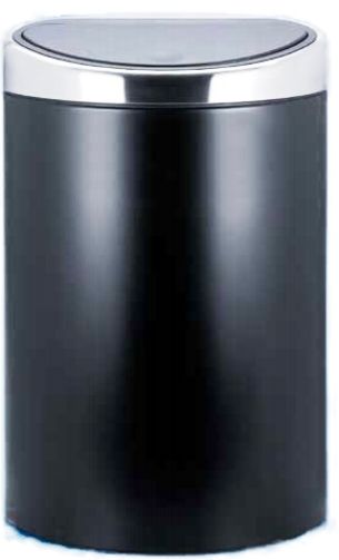 Brabantia 361760 Touch Bin, 40 litre with large capacity on a very small space - Matt Black, Removable stainless steel lid unit (361760 361-760 361 760 3617-60)