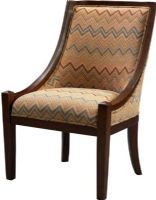 Linon 36251BAR-01-KD-U Carnegie Chair, Brown Chevron Fabric, Dark Brown finished legs, Sturdy hardwood construction, Plush padded seat for extra comfort, Swooping sides, 250 lbs Weight Limit, 24.75"W x 28.25"D x 37.75"H Dimensions, UPC 753793910772 (36251BAR01KDU  36251BAR-01-KD-U  36251BAR 01 KD U) 