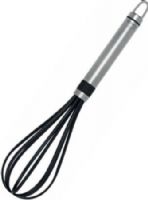 Brabantia 363788 Profile Line Whisk Large, Non-stick, For use in non-stick pans, Large size - suitable for most whisking and mixing tasks in the kitchen, Smooth forms in resilient plastic - no damage to non stick cookware, Durable - made of high-grade, heat resistant nylon (max. 220°C), Easy to clean - dishwasher proof, Grips made of stainless steel (363-788 363 788) 