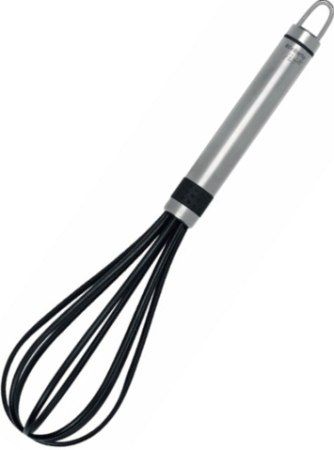Brabantia 363788 Profile Line Whisk Large, Non-stick, For use in non-stick pans, Large size - suitable for most whisking and mixing tasks in the kitchen, Smooth forms in resilient plastic - no damage to non stick cookware, Durable - made of high-grade, heat resistant nylon (max. 220C), Easy to clean - dishwasher proof, Grips made of stainless steel (363-788 363 788)