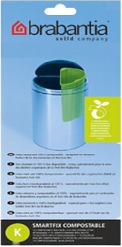 Brabantia 364983 Bin liners K, 10 litre, biogradable, Specially made for organic kitchen waste - bin liner can go on the compost heap (364983 364 983 364-983 3649-83)