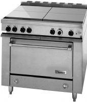 Garland 36ER35 Heavy-Duty Electric Range with 4 Boiler Top Sections and Standard Oven, 60 Hertz, 1 Phase, 18.5 Kilowatts, Boiler Top Style, Solid Door, Freestanding Installation, 1 Number of Ovens, Electric Power Type, Standard Oven Range Base Style, 6" adjustable legs, Equipped with 4 boiler top sections, Standard oven base with heavy-duty electro-mechanical thermostat, Stainless steel front, sides, and front rail, 26.25" w x 29" D x 13.50" H Oven Interior (36ER35 36-ER-35 36 ER 35) 