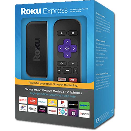 Roku 3700RW Roku Express, HD Streaming Player; Plug it in, connect to the internet, and start streaming, it's as simple as that; It's got everything you need, plus shortcut buttons to popular streaming channels; Turn your iOS or AndroidTM device into the ultimate streaming companion; (DISTRITECH ROKU3700RW ROKU 3700RW ROKU-3700RW)