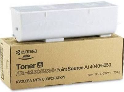 Kyocera 37015011 Black Toner Cartridge for use with Kyocera KM-423, KM-5230, PointSource Ai-4040 and Ai-5050 Copiers; Up to 22000 pages at 5% coverage; New Genuine Original OEM Kyocera Brand; UPC 700580327497 (370-15011 3701-5011 37015-011) 