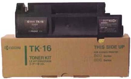 Kyocera 37027016 model TK-16H Toner kit, Black Color, For use with FS-600 Printer, Up to 3000 pages at 5% coverage Duty Cycle, New Genuine Original OEM Kyocera Brand, UPC 632983001745 (37-027016 37 027016 TK 16H TK16H)