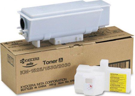 Kyocera 37028011 Black Toner Cartridge for use with KM-1525, KM-1530 and KM-2030 Printers, 7000 page yield at 5% coverage, New Genuine Original OEM Kyocera Brand, UPC 708562892162 (370-28011 3702-8011 37028-011)