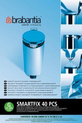 Brabantia 370748 Bin liners G, 30 Liter Dispenser, 40 bags/dispenser, 9 dispensers per box, 360 bags total (370748 370-748 370 748 3707-48)