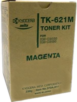 Kyocera 370AJ411 Model TK-621M Magenta Toner Cartridge for use with Kyocera KM-C2030 and KM-C3130 Printers, Up to 11500 pages at 5% coverage, New Genuine Original OEM Kyocera Brand, UPC 708562022224 (370-AJ411 370 AJ411 370AJ-411 370AJ 411 TK621M TK 621M TK-621) 