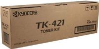 Kyocera 370AR011 Model TK-421 Black Toner Kit For use with Kyocera KM-2550 and CS-2550 Copy Machines, Up to 15000 Pages Yield at 5% Average Coverage, Includes 2 Waste Toner Containers and Grid Cleaner, UPC 632983011485 (370-AR011 370A-R011 370AR-011 TK421 TK 421) 