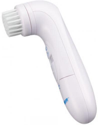 Conair 3710N Power Facial Cleanser, Two-speed advanced cleansing system, Brush and sponge attachments for deep cleansing and gentle exfoliation, Use with favorite cleanser or facial scrub, Battery-operated with two AA batteries included, Limited one-year warranty, UPC 74108259356 (3710N 3-710N)