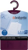 Brabantia 372261 Laundry Folding Board, Perfect aid to fold shirts, 'T' shirts, sweaters etc. uniformly and without creases for a well-organized wardrobe, Saves time and cupboard space, Made of durable material and comes with an extra large hook to fit the cupboard rail plus 'on-board' step-by-step instructions on the front and back, EAN 8710755372261 (372-261 372 261) 