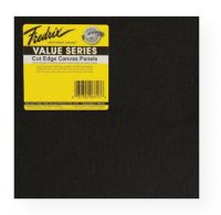 Fredrix 37371 Value Series-Cut Edge 12" x 12" Canvas Panels, 6-Pack; Double acrylic primed archival canvas mounted to acid-free chipboard panels; Suitable for painting on with acrylics and oils; Great for schools, classrooms, and renderings; Black, 6-pack; Dimensions 12.00" x 12.00" x 0.5"; Weight 2.00 lbs; UPC 081702373715 (FREDRIX37371 FREDRIX-37371 VALUE-SERIES-CUT-EDGE-37371 ARTWORK ALVIN) 