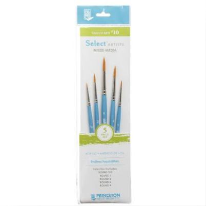 Princeton 3750SET110 Value Set #10; Princeton Select 5 Piece Value Set includes a Round 3/0, Round 1, Round 2, Round 4, and a Round 6 brush; Shipping Dimensions 11.00 x 2.75 x 1.00 inches; Shipping Weight 0.50 lb; UPC 757063387172 (3750-SET-110 3750-SET110 3750SET-110 PRINCETON3750SET110 PRINCETON BRUSHES)