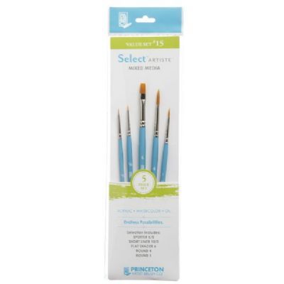 Princeton 3750SET115 Value Set #15; Princeton Select 5 Piece Value Set includes a Spotter 5/0 inches, Short Liner 10/0 inches, Flat Shader 6, Round 1, and a Round 4 brush; Shipping Dimensions 11.00 x 2.75 x 1.00 inches; Shipping Weight 0.50 lb; UPC 757063387226 (3750-SET-115 3750-SET115 3750SET-115 PRINCETON3750SET115 PRINCETON BRUSHES)