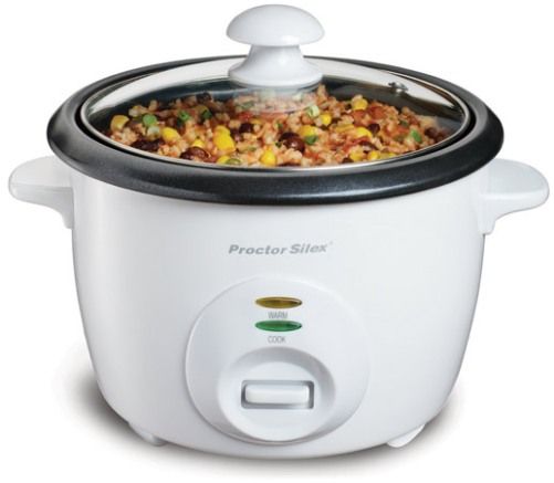Proctor Silex 37533 Rice Cooker, Makes 10 cups of cooked rice, Nonstick removable bowl, Automatic keep warm (37-533 37 533)