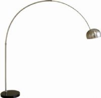 Wholesale Interiors 375B-BLACK Bardolph Marble Base Arched Floor Lamp in Black, 60 w Bulb type, 83" W x 81" H Lamp, 15.5" W x 2.25" H Base, 11.5" Diameter Shade, Flat, round marble base in black or Black provides remarkable stability, Sleek metal dome shade and steel arch, Minimalist design that is sure to complement your modern interior, UPC 878445004293 (375BBLACK 375BBLK 375B-BLK 375B BLK 375B) 