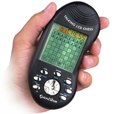 Excalibur 375V Talking LCD Chess Hand Held Chess Game with Voice