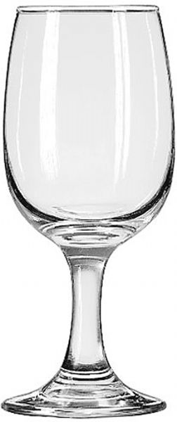 Libbey 3765 Embassy Wine Glass w/ Pear Shaped Bowl - 8.5 oz., One Dozen, Capacity (US) 8.5 oz., Capacity (Metric) 251 ml, Capacity (Imperial) 8.75 oz., Price per Dozen, Sold by the Case of 24 pcs (LIBBEY3765 LIBBY G499)