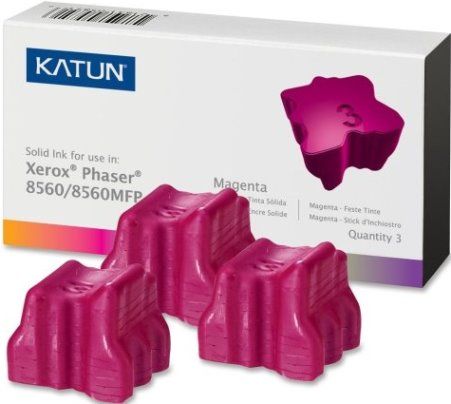 Katun 37992 Magenta Solid Ink Cartridge (3-Pack) compatible Xerox 108R00724 For use with Xerox Phaser 8560 and 8560MFP Printers, Average cartridge yields 3400 standard pages (37-992 379-92)