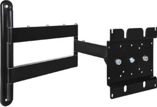 OmniMount 37ARMB Medium Cantilever Wall Mount, Black, Fits most 23 - 42 flat panels, Tilt, pan and swivel for maximum viewing flexibility, Arms nest for low 3.5 (89mm) mounting profile, Supports up to 80 lbs (36.3 kg), Tilt -20 to +25, Maximum extension 23.1 (587mm), Built-in screen leveling, Lift n Lock for quick installation, UPC 728901016127 (37ARM-B 37ARM 37-ARMB 37 ARMB)