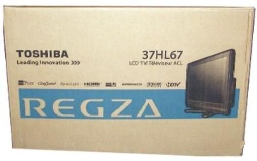 Toshiba 37HL67 Regza Remanufactured LCD HDTV, 768p Display Format, LCD Display Type, 1366 x 768-WXGA Resolution, 16:9 Aspect Ratio, 37 inches, Diagonal Screen Size, 8 ms Response Time, 176 degrees Vertical and Horizontal Viewing Angle, 3D Digital Comb Filter, Multi-Language Menu,  Progressive Scan Onscreen Display, Desktop, Wallmount Mounting, MTS Stereo, DBX Noise Reduction, SRS WOW, Stereo, 46.31 lbs Weight (37HL67 37-HL67 37 HL67 37HL67-R)