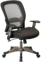 Office Star 37-M18C115 Space Latte Air Grid Back Chair with Espresso Seat, Adjustable Angled Arms and Coated Base, Breathable Latte Air Grid Back and 2-Layer Espresso Mesh Seat with Built-in Lumbar Support, One Touch Pneumatic Seat Height Adjustment, 2-to-1 Synchro Tilt Control with Adjustable Tilt Tension Control (37M18C115 37 M18C115 OfficeStar) 