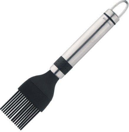 Brabantia 380020 Profile Line Small Silicone Pastry Brush, Ideal for basting meat, Hygienic and easy to clean, Flexible, heat-resistant silicone brush (max 280C/536F), Matching hanging rack available - all kitchen tools always within reach, Dimensions (LxHxW) 20 x 4 x 1.5cm (380-020 380 020)