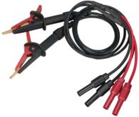 Extech 380565 Test Leads with Kelvin Clips for 380580 Battery Powered Milliohm Meter, UPC 793950385654 (380-565 380 565)
