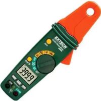 Extech 380950 Mini AC/DC Clamp Meter 80A, 4000 count LCD display, 4A range with 1mA resolution for accurate low current measurements, Jaw opens to 0.5" (12.7mm), Diode Test/Continuity Beeper, AC/DC Voltage, Resistance, Frequency, Capacitance, and Duty Cycle, Data Hold, Complete with test leads, 9V battery and carrying case, UPC 793950389508 (380-950 380 950) 