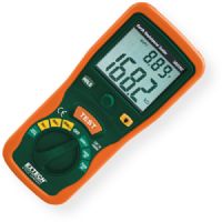 Extech 382252-NIST Earth Ground Resistance Tester Kit with NIST Certificate, Large dual display with backlight, Earth Ground Resistance ranges 20/200/2000 ohmios, Resolution 0.01/0.1/1 ohmios, Test Hold function for easy operation, Automatic Zero adjustment, AC/DC Voltage, Resistance, and Continuity, Auto Power off, Overrange and low battery indication (382252NIST 382252 NIST 382-252 382 252) 
