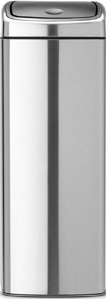 Brabantia 384929 Touch Bin 25 Liter Fingerprint Proof Rectangular, Soft-Touch opening and closing system - easy and light operation, Space efficient - it fits closely to the wall or conveniently in a corner, Removable stainless steel lid unit - bin liners easy to change, Matte Steel, UPC 8710755384929 (384929 BRABANTIA384929 BRABANTIA-384929 BRABANTIA 384929)