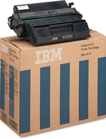IBM 38L1410 Black Toner Cartridge for use with IBM Infoprint 21/4322 Printer, 15000 Page Yield at 5% coverage, New Genuine Original OEM IBM Brand (38L-1410 38L 1410)