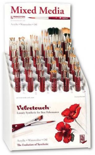 Princeton 3950AC36D Velvetouch, Synthetic Mixed Media Brush Display Assortment (Counter); Luxe-blend synthetics for the best performance; Includes Velvetouch handles for ultimate comfort; The multi-filiament blend varies by brush style for maximum performance and excellent color-holding capacity; Precision tapering for fine point and spring; UPC PRINCETON3950AC36D (PRINCETON3950AC36D PRINCETON 3950AC36D 3950 AC36D 3950AC 36D 3950AC36 D PRINCETON-3950AC36D 3950-AC36D 3950AC-36D 3950AC36-D)
