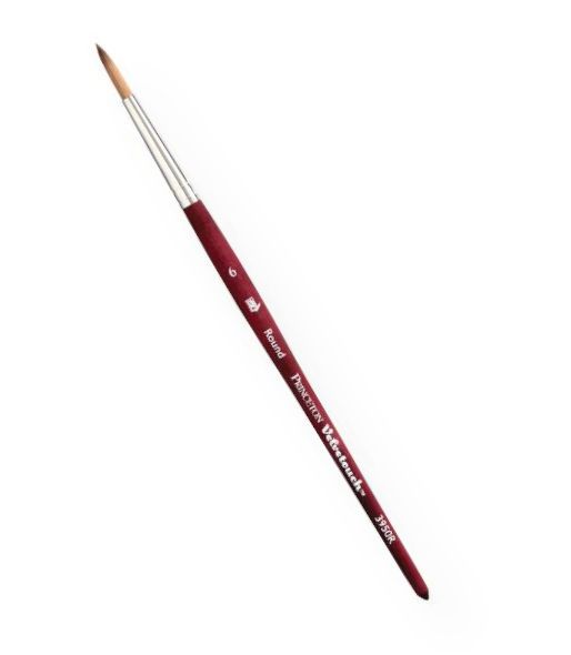 Princeton 3950R8 Velvetouch Synthetic Mixed Media Round 8 Brush; Luxe-blend synthetics for the best performance; Includes Velvetouch handles for ultimate comfort; The multi-filiament blend varies by brush style for maximum performance and excellent color-holding capacity; Precision tapering for fine point and spring; Nickel-plated brass ferule; For oil, acrylic, and watercolor paints; Round 8 Brush; UPC 757063395344 (PRINCETON3950R8 PRINCETON-3950R8 VELVETOUCH-3950R8 ARTWORK)