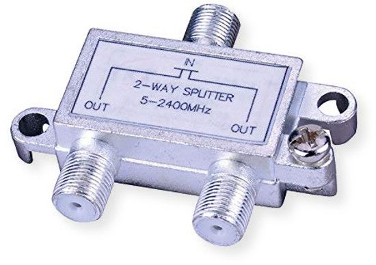 Vanco 3A0001X 2 Way 2.4 GHz Digital Splitter; Ideal for Use with Digital Satellite Systems; 2-Way- 2.4 GHz- 5-2150 MHz; Terminals are Standard F 75 Ohm Connectors; Mounting Tabs and Screws Included; UPC 741835062282 (3A0001X 3A0001-X 3A0001XSPLITTER 3A0001X-SPLITTER 3A0001XVANCO 3A0001X-VANCO) 