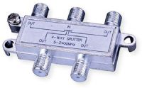 Vanco 3A0003X 4 Way 2.4 GHz Digital Splitter; Ideal for Use with Digital Satellite Systems; 4-Way- 2.4 GHz- 5-2150 MHz; Terminals are Standard “F” 75 Ohm Connectors; Mounting Tabs and Screws Included; UPC 741835071932 (3A0003X 3A0003-X 3A0003XSPLITTER 3A0003X-SPLITTER 3A0003XVANCO 3A0003X-VANCO)  
