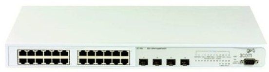 3COM 3C17400-US Refurbished SuperStack 3 Switch 3824, 24 auto-negotiating 10/100/1000 ports for seamless migration from Ethernet or Fast Ethernet to Gigabit Ethernet, Includes four dual-purpose ports, supporting SFP slots to accommodate 1000BASE-SX and 1000BASE-LX connectivity (3C17400 US 3C17400US 3C17400US-R)