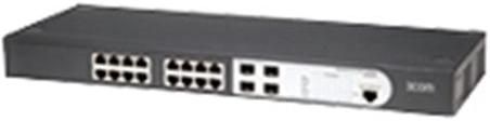 3Com 3CBLSG16-US 3Com Baseline Switch 2916-SFP, UPC 662705518893, 5.51 Lbs; Managed Gigabit Switching with Flexible Uplinks; Layer 2 Switching with Advanced Features; Sixteen 10/100/1000 ports and 4 Gigabit SFP ports, dual-purposed with 4 of the 10/100/1000 ports; Auto-voice VLAN automatically assigns Voice over IP (VoIP) traffic to a voice-dedicated VLAN (Dat1.3Cblsg16-Us 3Cm3Cblsg16Us 3CBLSG16US)