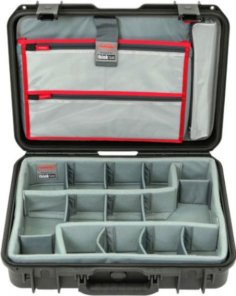 SKB 3i-1813-5DL iSeries 1813-5 Case with Think Tank Photo Dividers & Lid Organizer, Holds 2 Cameras, up to 6 Lenses, & More, Molded outer shell, Polyester, Nylex-wrapped, closed-cell foam and nylon dividers, Metal-reinforced locking loops, Latches Closure,  Top handle Carrying/Transport Options, 1.5