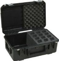 SKB 3I-2011-MC12 iSeries Case for 12-Mics & Cables, 2.00" Depth Lid, 6.25" Base, High-strength polypropylene copolymer resin, Resistant to corrosion and impact damage, Continuous molded-in hinges, Patented trigger-release latch system, Rubber over-molded cushion grip handle, Custom cut to accommodate 12 microphones vertically, 20.38" L x 11.44" W x 8.25" D Interior Dimensions, UPC 789270994096 (3I-2011-MC12 3I 2011 MC12 3I2011MC12) 