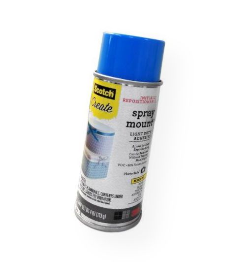 3M 6064 Scotch-Spray Mount Spray Adhesive 4 oz; Repositionable adhesive becomes permanent when dry; This pH neutral, one-surface adhesive is excellent for short term bonding for making layouts, keylining, creating package designs, photo composition work, and negative preparation; Translucent, non-wrinkling, with quick tack and low soak-in; Ideal for vellum and delicate papers, resists staining and bleed through; UPC 212009647012 (3M6064 3M-6064 SCOTCH-SPRAY-MOUNT-6064 ARTWORK CRAFT)