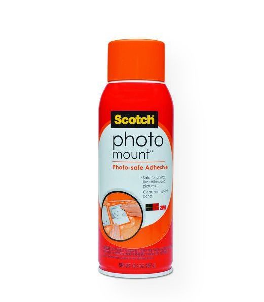 3M 6094 Photo Mount Photo Mount 10.3 oz; A strong, clear, professional-grade adhesive developed especially for mounting photos quickly, easily, and permanently; Also excellent for mounting art prints, maps, illustrations, etc; Photo-safe, pH neutral, non-yellowing, and nonstaining; Recommended mounting surfaces include good quality cardstock board, Plexiglas, plastic, glass, clean metal, and smooth surface foam core; UPC 212003007072 (3M6094 3M-6094 SCOTCH-6094 PHOTO-MOUNT-6094 ADHESIVE OFFICE)