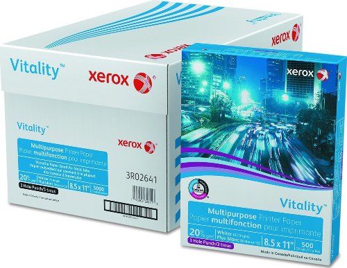 Xerox 3R02641 Vitality Multipurpose Printer Paper, Paper-Copy/Office Sheet Global Product Type, 8.5