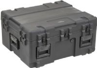 SKB 3R3025-15B-EW Roto-Molded Mil-Standard Utility Case with Empty Interior and wheels, Latch Closure Type, Polythylene Materials, Interior Contents None, Watertight, Side Handle, Telescoping Handle, Wheels Carry/Transport Options, 30" L x 25" W x 15" D Interior Dimensions, Roto-molded for strength and durability, Spring loaded rubber over molded handles, LLPDE shell for maximum impact resistance, Black Finish, UPC 789270302501 (3R302515BEW 3R3025-15B-EW 3R3025 15B EW) 