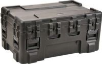 SKB 3R4024-18B-E Roto-Molded Mil-Standard Utility Case with Empty Interior, Latch Closure Type, Polythylene Materials, Interior Contents None, Side Handle Carry/Transport Options, 40" L x 24" W x 18" D Interior Dimensions, Roto-molded for strength and durability, Spring loaded rubber over molded handles, LLPDE shell for maximum impact resistance, UPC 789270402430, Black Finish (3R402418BE 3R4024-18B-E 3R4024 18B E) 