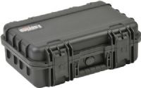 SKB 3i-1610-5B-L iSeries Waterproof Utility Case - with Layered Foam, Top Handle Carry/Transport Options, Latch Closure Type, Polypropylene Materials, Interior Contents Layered Foam, 3.5" Base Depth, 2" Lid Depth, Continuous molded-in hinge, 16" L x 10" W x 5.5"  D Interior Dimensions, Continuous molded-in hinge for added protection, Snap-down rubber over-molded cushion grip handle, UPC 789270161047, Black Finish (3I16105BL 3i-1610-5B-L 3I 1610 5B L) 