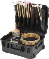 SKB 3i-1914-8B-P Percussion/Mallet Case With Mallet Holsters and Trap Table, Designed for the performing percussionist, Ultra high-strength polypropylene copolymer resin, Resistant to corrosion and impact damage, Continuous molded-in hinge, Patented "trigger release" latch system, Rubber over-molded cushion grip handle, Two stage pull handle, Built-in wheels, UPC 789270191488 (3i-1914-8B-P 3i 1914 8B P 3i19148BP) 