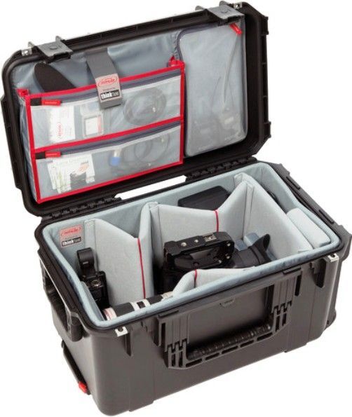 SKB 3i-2213-12DL iSeries 2213-12 Case with Think Tank Video Dividers & Lid Organizer, 2 Patented trigger latches, 2 Metal reinforced locking loops, 10