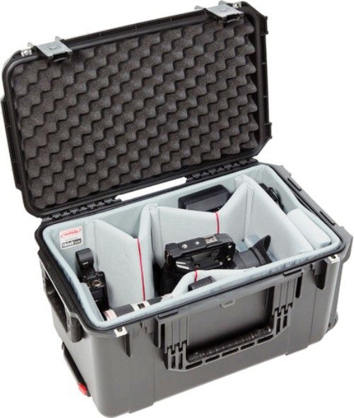 SKB 3i-2213-12DT iSeries 2213-12 Case with Think Tank Video Dividers & Lid Foam, 2 Patented trigger latches, 2 Metal reinforced locking loops, 10